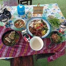 ลาบเป็ดแซ่บเดอะทรี หนองยายบู่ ศรีราชา ชลบุรี%