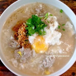 Boiled Rice With Pork And Egg