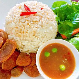 ข้าวคลุกน้ำพริกกะปิxกุนเชียง