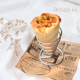 พิซซ่าโคน ไส้กรอก ชีส