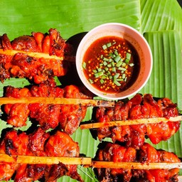 ไก่ย่าง/โครงไก่ย่างยุค90+น้ำจิ้มรสแซ่บ