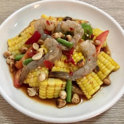 ตำข้าวโพดกุ้งสด
