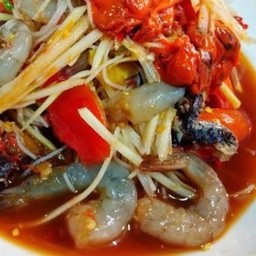 ตำหอยดองกุ้งสด