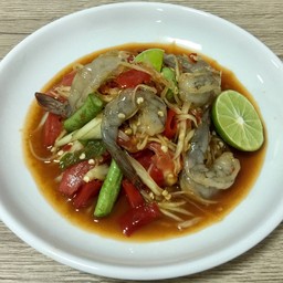 ตำกุ้งสด