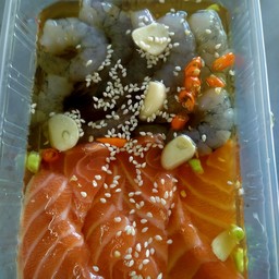 แซลมอน+กุ้งดองน้ำปลา