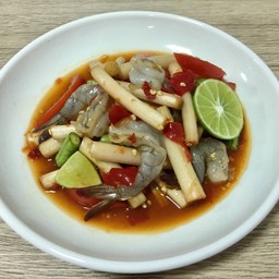 ตำไหลบัว กุ้งสด