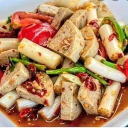 ตำไหลบัวหมูยอ ปูปลาร้า