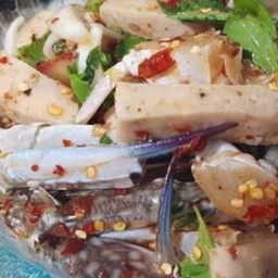 ยำปูม้า -หมูยอ-ปลาร้า