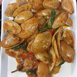 ผัดหอยลายพริกเผา