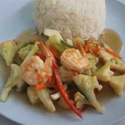 ข้าว+ผัดดอกกระหล่ำ