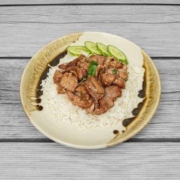 ข้าวหมูทอดกระเทียม