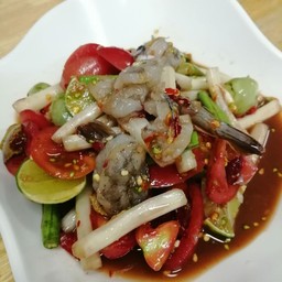 ตำไหลบัวกุ้งสด