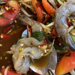 ตำกุ้งสด