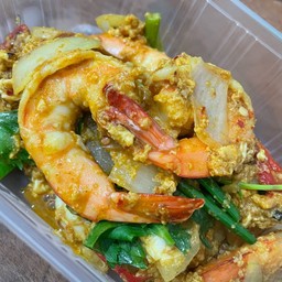 ผัดผงกะหรี่ทะเล(กับข้าว)