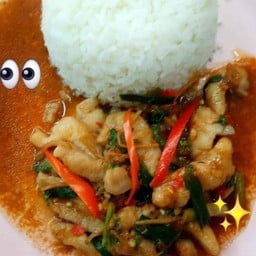 ข้าว+ปลาดอลลี่ผัดเต้าเจียว