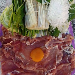 จิ้มจุ่ม หมู,ไก่,ตับ  ชุดเล็ก ไม่มีเตาให้ยืม