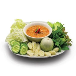 น้ำพริกไข่ปู พร้อมชุดผัก