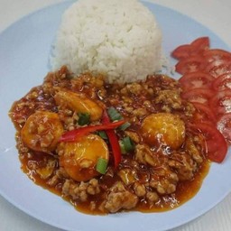 ข้าว+เต้าหู้ทรงเครื่อง