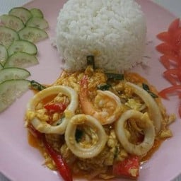 ข้าว+ผัดผงกระหรี่