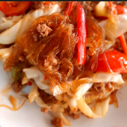 ข้าว+ผัดกะหล่ำปลีวุ้นเส้น