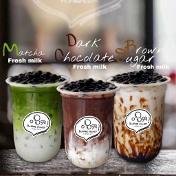 ชานมไข่มุก BUBBLE HONEY TEA ร้านชานมไข่มุกหน้าร้านแฟลชตรงข้ามโรงเรียนวิทยานนท์