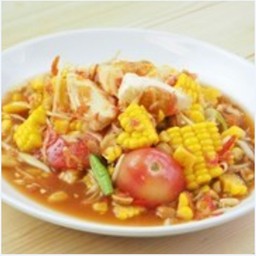 ส้มตำ วาศิณี ตลาดนัดโคกช้าง ร้านส้มตำวาศิณี ไก่อบโอ่ง