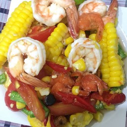 ตำข้าวโพด กุ้งลวก