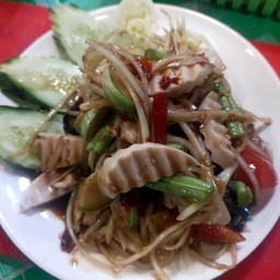 ตำปลาร้าหมูยอ