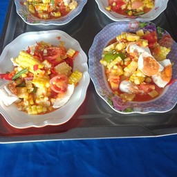 ตำข้าวโพด ไข่เค็ม