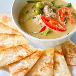 แกงเขียวหวานไก่-โรตี