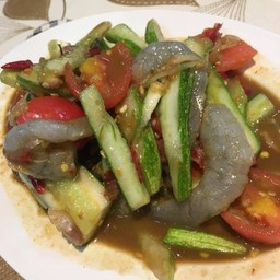 ตำแตงกุ้งสด