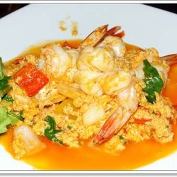 กุ้งผัดผงกะหรี่