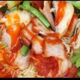 บะหมี่จับกัง-หมูแดง