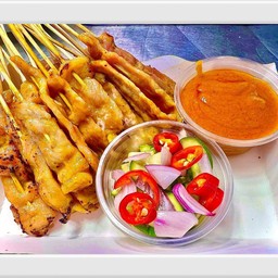 หมูสะเต๊ะ  ชุด 15 ไม้