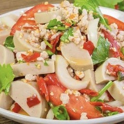 ยำมาม่าหมูยอหมูสับ(มาม่ารสต้มยำ1ซอง)