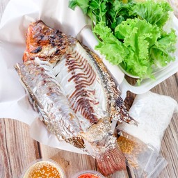 ปลานิลเผา XL (ไม่รวมชุดผัก)
