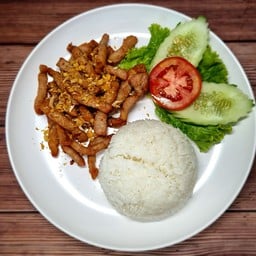 ข้าวไก่กระเทียม