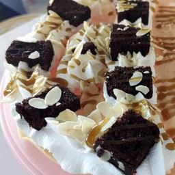 เครปเย็นบราวนี่+แอลมอนด์