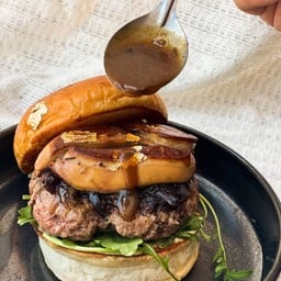 The crown foie gras & truffle burger (pork)