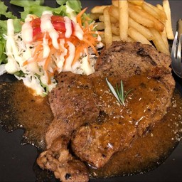 Black Pepper Pork Neck Steak