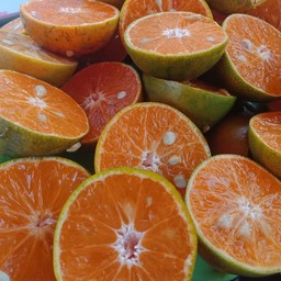 น้ำส้มคั้นสดช่วงพิเศษแก้วโอ่งนะจ๊ะ