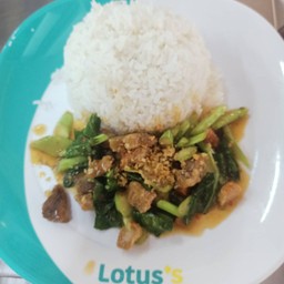 Crispy Pork Kale Rice (Thai-Buddum Food)