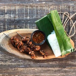 Grilled marinated pork with sticky rice