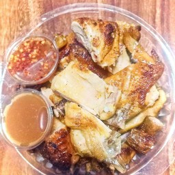 ว่าซ่าน ไก่บ้านย่าง เขาสวนกวาง ซี่โครงหมูย่าง