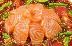 ตำเกาเหลาแซลมอน