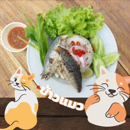 ข้าวแมว (ปลาทู 1 ตัว เลือกน้ำราดจิ้มได้จ้า)