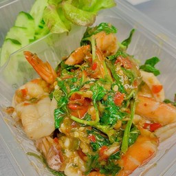 กะเพรากุ้ง(กับข้าว)