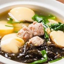 ต้มจืดเต้าหมูสับสาหร่าย