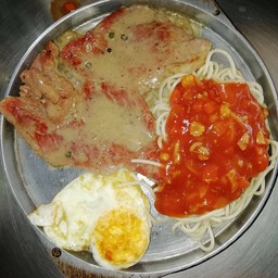 สเต็กหมูจานร้อน