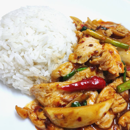 ข้าวราดผัดพริกเผา